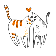 Cats in love
